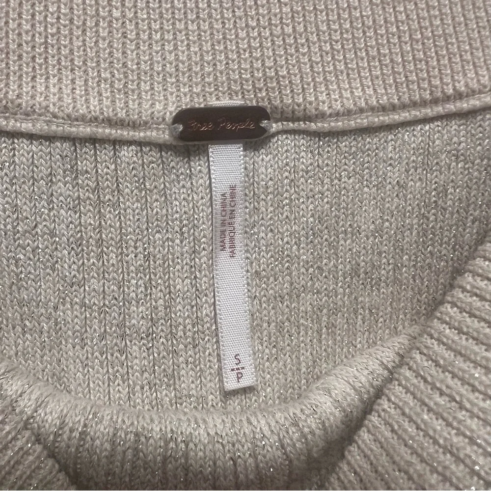 Free People Shine Bright Maxi Sweater Skirt Cream Size Small Stretch Elegant